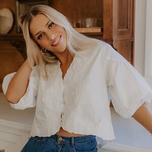 White Button-Up Blouse